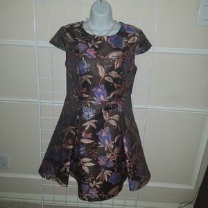 NWT! Floral Design Dress w/Gold Back Zipper